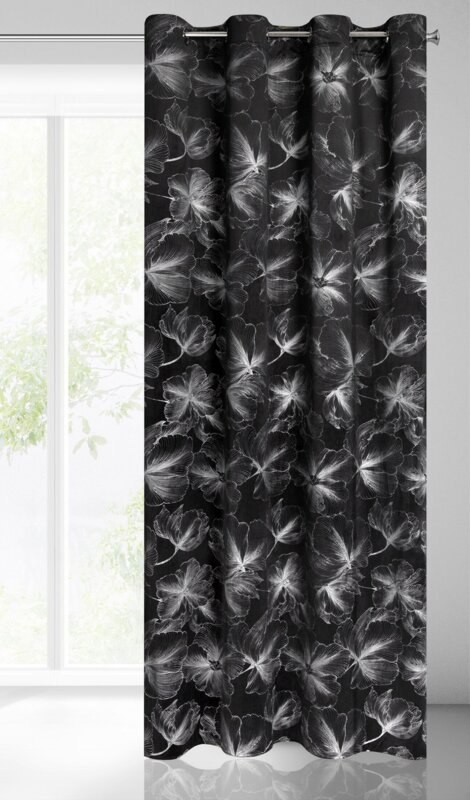 ZASŁONA GOTOWA STELLA 140 X 250 CM CZARNY ZASŁONA GOTOWA STELLA 140 X 250 CM CZARNY