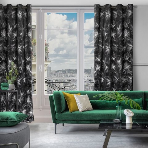 ZASŁONA GOTOWA STELLA 140 X 250 CM CZARNY ZASŁONA GOTOWA STELLA 140 X 250 CM CZARNY