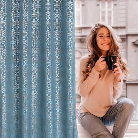 ZASŁONA GOTOWA LAURA 140 X 250 CM NIEBIESKI ZASŁONA GOTOWA LAURA 140 X 250 CM NIEBIESKI