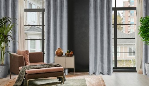 ZASŁONA GOTOWA LUSSI 140 X 250 CM STALOWY ZASŁONA GOTOWA LUSSI 140 X 250 CM STALOWY