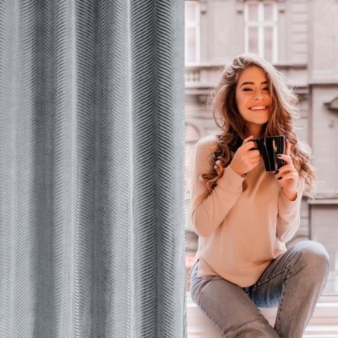 ZASŁONA GOTOWA LUSSI 140 X 250 CM STALOWY ZASŁONA GOTOWA LUSSI 140 X 250 CM STALOWY