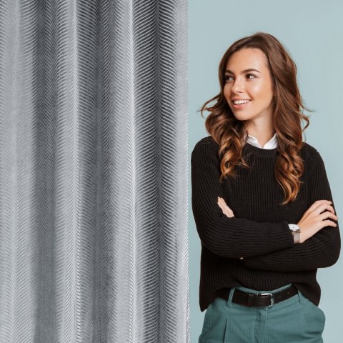 ZASŁONA GOTOWA LUSSI 140 X 250 CM STALOWY ZASŁONA GOTOWA LUSSI 140 X 250 CM STALOWY