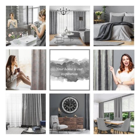 ZASŁONA GOTOWA MARSALA 140 X 250 CM SZARY ZASŁONA GOTOWA MARSALA 140 X 250 CM SZARY