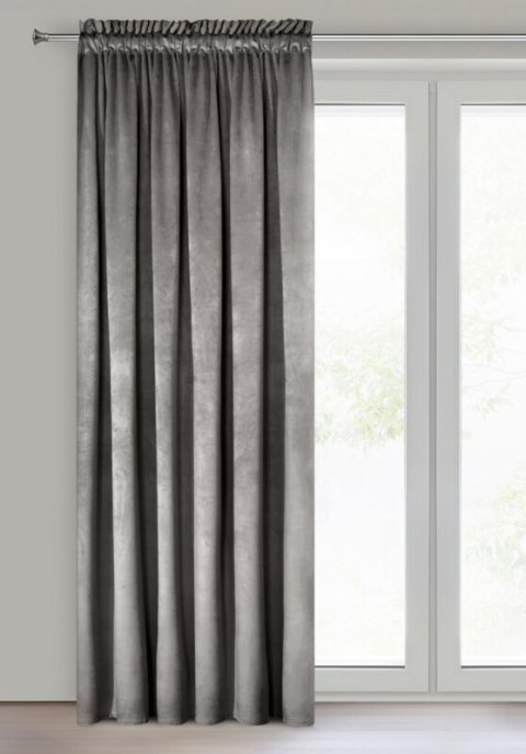 ZASŁONA GOTOWA PIERRE NA TAŚMIE 140 X 300 CM STALOWY ZASŁONA GOTOWA PIERRE NA TAŚMIE 140 X 300 CM STALOWY