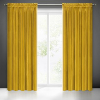 ZASŁONA GOTOWA SAMANTA NA TAŚMIE 140 X 270 CM MUSZTARDOWY