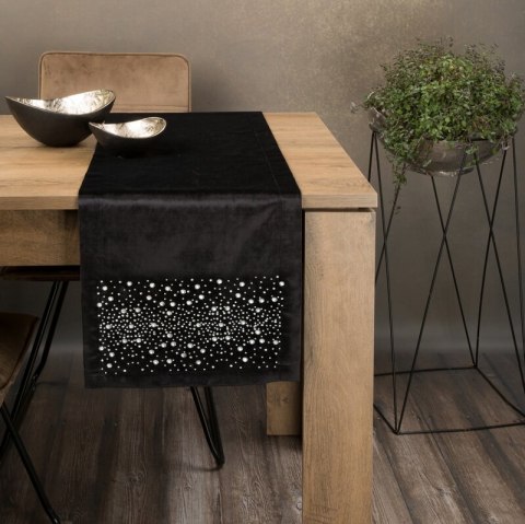 OBRUS ROYAL 2 35 X 180 CM CZARNY OBRUS ROYAL 2 35 X 180 CM CZARNY