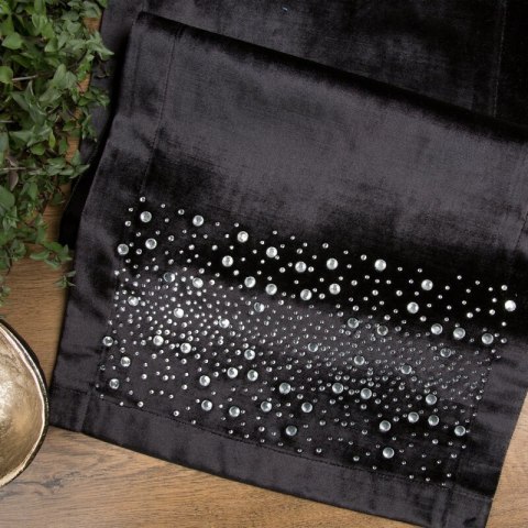 OBRUS ROYAL 2 35 X 180 CM CZARNY OBRUS ROYAL 2 35 X 180 CM CZARNY