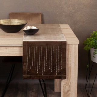 OBRUS ROYAL 3 35 X 140 CM CIEMNOBEŻOWY