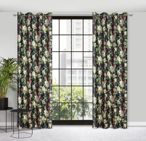 ZASŁONA GOTOWA ALEA 140 X 250 CM CZARNY