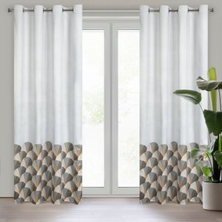 ZASŁONA GOTOWA D91 GINA 140 X 250 CM BIAŁY