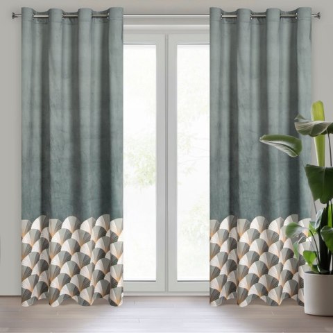 ZASŁONA GOTOWA D91 GINA 140 X 250 CM STALOWY ZASŁONA GOTOWA D91 GINA 140 X 250 CM STALOWY