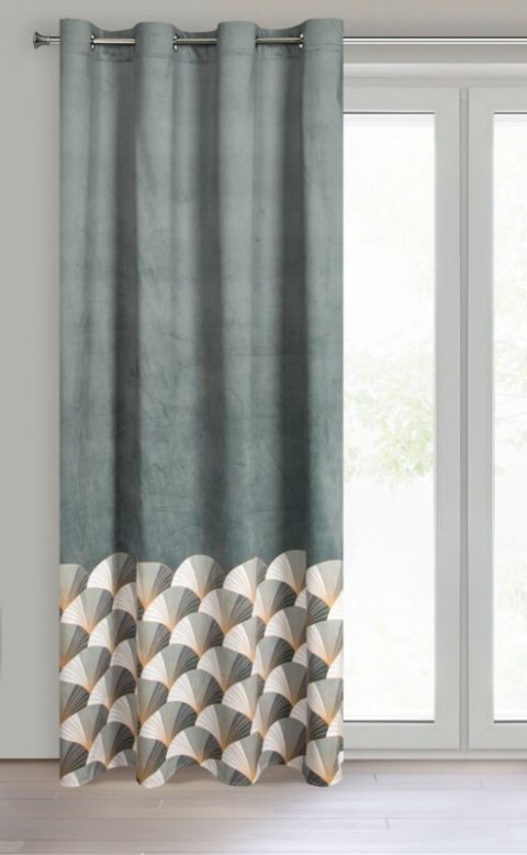 ZASŁONA GOTOWA D91 GINA 140 X 250 CM STALOWY ZASŁONA GOTOWA D91 GINA 140 X 250 CM STALOWY