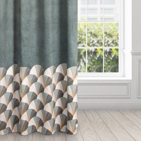 ZASŁONA GOTOWA D91 GINA 140 X 250 CM STALOWY ZASŁONA GOTOWA D91 GINA 140 X 250 CM STALOWY