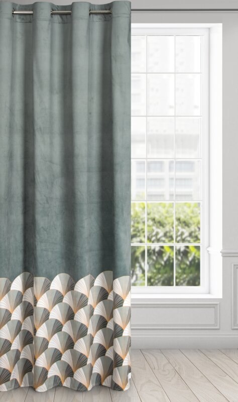 ZASŁONA GOTOWA D91 GINA 140 X 250 CM STALOWY ZASŁONA GOTOWA D91 GINA 140 X 250 CM STALOWY