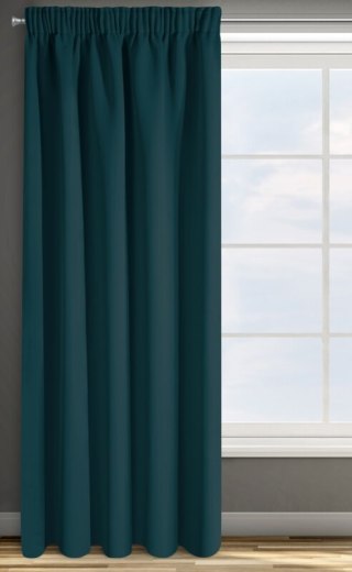 ZASŁONA GOTOWA D91 PARISA NA TAŚMIE 140 X 270 CM CIEMNOTURKUSOWY