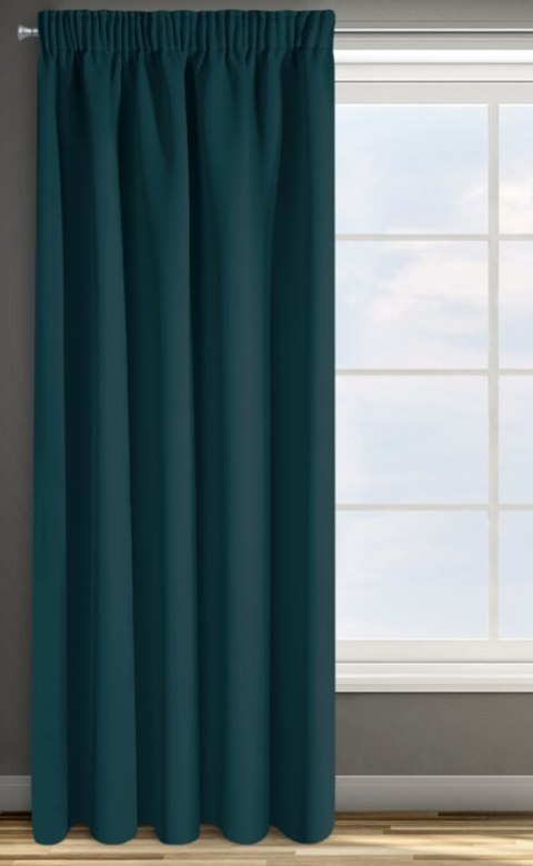 ZASŁONA GOTOWA D91 PARISA NA TAŚMIE 140 X 270 CM CIEMNOTURKUSOWY ZASŁONA GOTOWA D91 PARISA NA TAŚMIE 140 X 270 CM CIEMNOTURKUSOWY