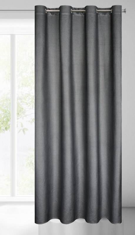 ZASŁONA GOTOWA DARCY 140 X 250 CM CZARNY ZASŁONA GOTOWA DARCY 140 X 250 CM CZARNY