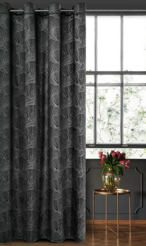 ZASŁONA GOTOWA GOJA 140 X 250 CM CZARNY ZASŁONA GOTOWA GOJA 140 X 250 CM CZARNY