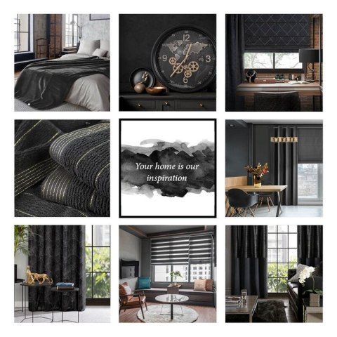 ZASŁONA GOTOWA GOJA 140 X 250 CM CZARNY ZASŁONA GOTOWA GOJA 140 X 250 CM CZARNY