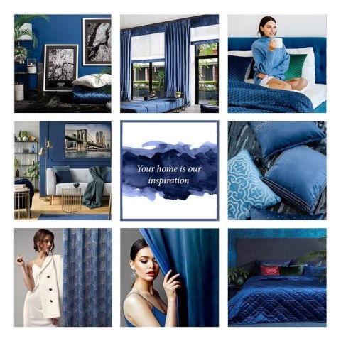 ZASŁONA GOTOWA GOJA 140 X 250 CM GRANATOWY ZASŁONA GOTOWA GOJA 140 X 250 CM GRANATOWY