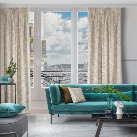 ZASŁONA GOTOWA RIVA NA TAŚMIE 140 X 270 CM KREMOWY ZASŁONA GOTOWA RIVA NA TAŚMIE 140 X 270 CM KREMOWY