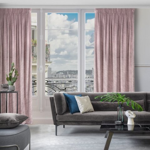 ZASŁONA GOTOWA RIVA NA TAŚMIE 140 X 270 CM RÓŻOWY ZASŁONA GOTOWA RIVA NA TAŚMIE 140 X 270 CM RÓŻOWY