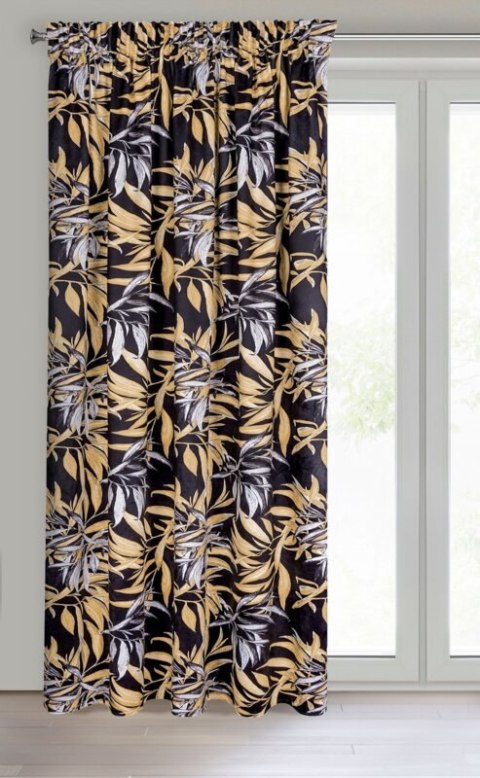 ZASŁONA GOTOWA ZOJA NA TAŚMIE 140 X 270 CM CZARNY ZASŁONA GOTOWA ZOJA NA TAŚMIE 140 X 270 CM CZARNY