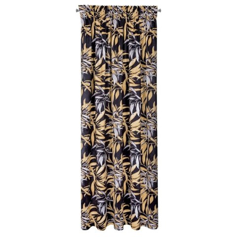 ZASŁONA GOTOWA ZOJA NA TAŚMIE 140 X 270 CM CZARNY ZASŁONA GOTOWA ZOJA NA TAŚMIE 140 X 270 CM CZARNY