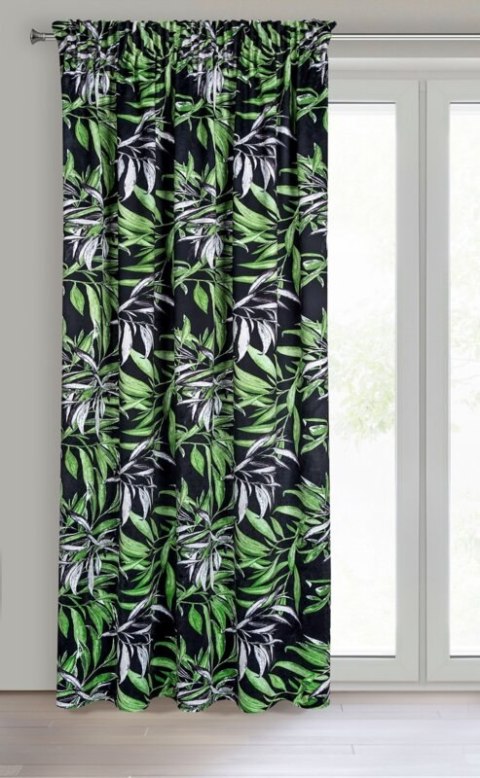 ZASŁONA GOTOWA ZOJA NA TAŚMIE 140 X 270 CM CZARNY ZASŁONA GOTOWA ZOJA NA TAŚMIE 140 X 270 CM CZARNY