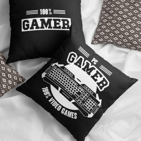 Poszewka bawełniana 40x40 Game czarna Poszewka bawełniana 40x40 Game czarna