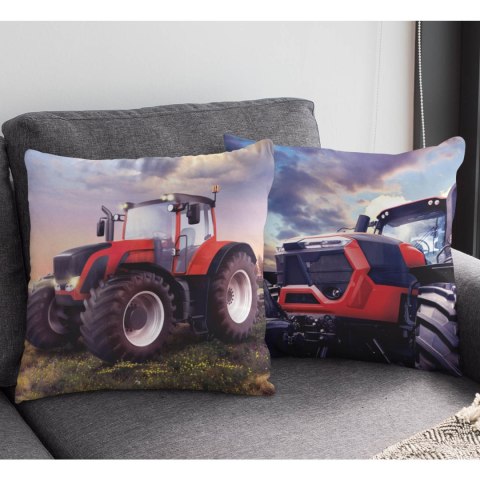 Poszewka bawełniana 40x40 Traktor czerwony Poszewka bawełniana 40x40 Traktor czerwony