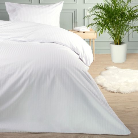 Poszwa hotelowa na zakładkę PASY 1cm biała/160x200 Poszwa hotelowa na zakładkę PASY 1cm biała/160x200