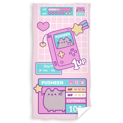 Ręcznik bawełniany 70x140 Pusheen telefon Ręcznik bawełniany 70x140 Pusheen telefon