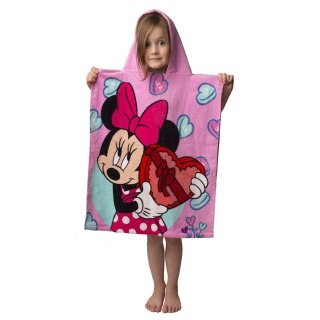 Ręcznik bawełniany ponczo z kapturem 50x115 Myszka Minnie