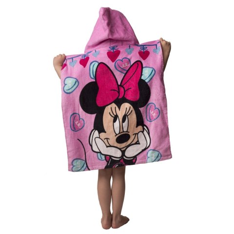Ręcznik bawełniany ponczo z kapturem 50x115 Myszka Minnie