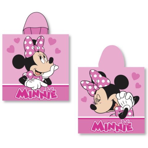Ręcznik ponczo z kapturem 55x110 Myszka Minnie Ręcznik ponczo z kapturem 55x110 Myszka Minnie