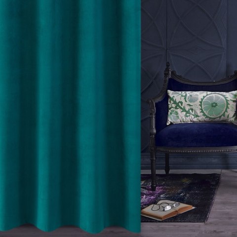 ZASŁONA GOTOWA MILO 140 X 250 CM CIEMNOTURKUSOWY ZASŁONA GOTOWA MILO 140 X 250 CM CIEMNOTURKUSOWY