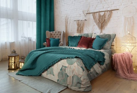 ZASŁONA GOTOWA MILO 140 X 250 CM CIEMNOZIELONY ZASŁONA GOTOWA MILO 140 X 250 CM CIEMNOZIELONY