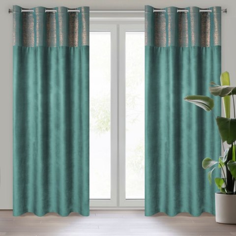 ZASŁONA GOTOWA PERI 140 X 250 CM CIEMNOTURKUSOWY ZASŁONA GOTOWA PERI 140 X 250 CM CIEMNOTURKUSOWY