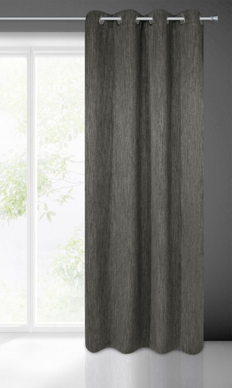 ZASŁONA GOTOWA ROSSIE 140 X 250 CM GRAFITOWY