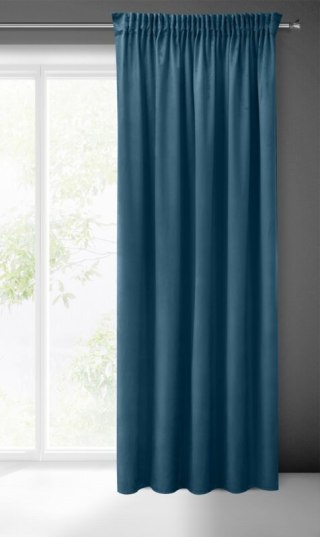 ZASŁONA GOTOWA SIBEL NA TAŚMIE 140 X 270 CM CIEMNONIEBIESKI