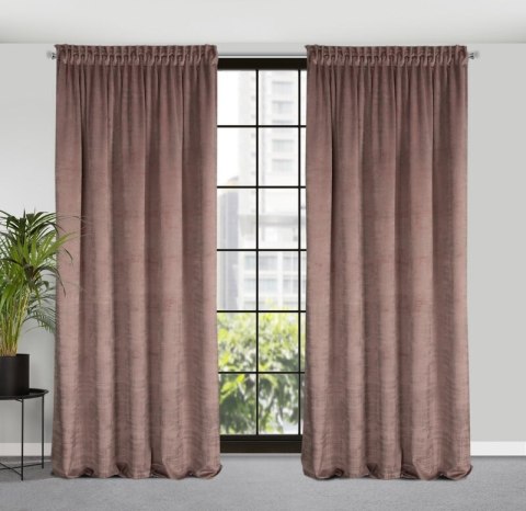 ZASŁONA GOTOWA AIR NA TAŚMIE 140 X 270 CM PUDROWY RÓŻ