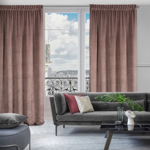 ZASŁONA GOTOWA AIR NA TAŚMIE 140 X 270 CM PUDROWY RÓŻ