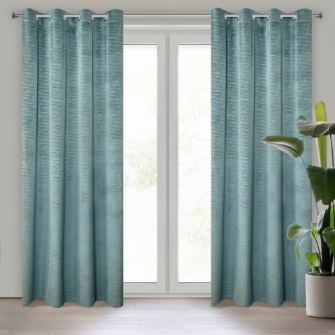 ZASŁONA GOTOWA ALUVIA 140 X 250 CM TURKUSOWY