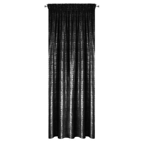 ZASŁONA GOTOWA D91 CYPR NA TAŚMIE 140 X 270 CM CZARNY