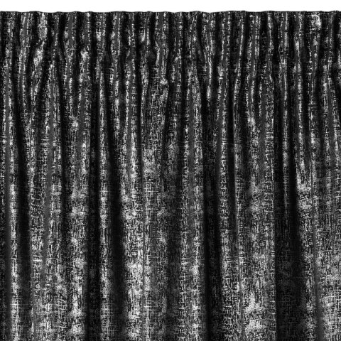 ZASŁONA GOTOWA D91 CYPR NA TAŚMIE 140 X 270 CM CZARNY