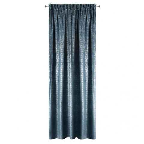 ZASŁONA GOTOWA D91 CYPR NA TAŚMIE 140 X 270 CM GRANATOWY