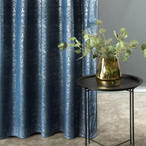 ZASŁONA GOTOWA D91 CYPR NA TAŚMIE 140 X 270 CM GRANATOWY