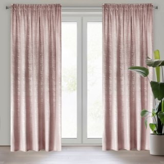 ZASŁONA GOTOWA D91 CYPR NA TAŚMIE 140 X 270 CM PUDROWY RÓŻ