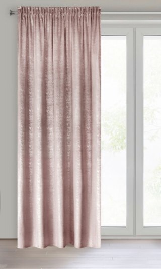 ZASŁONA GOTOWA D91 CYPR NA TAŚMIE 140 X 270 CM PUDROWY RÓŻ
